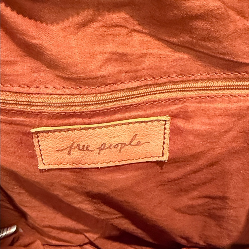 Free People Joey distressed Tan Leather Women's Backpack - Picture 4 of 6